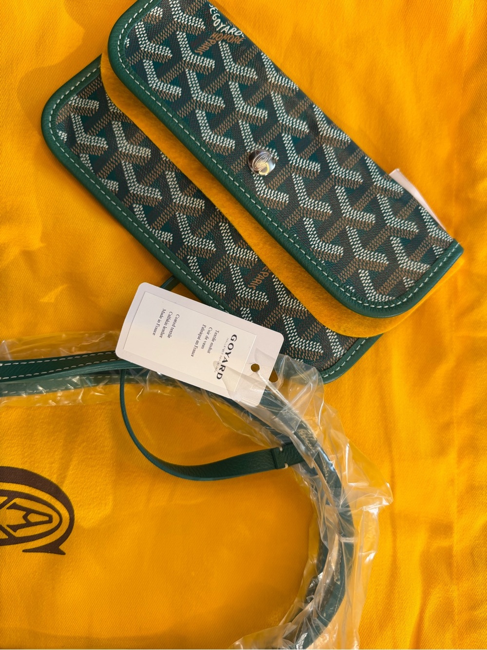 Goyard Saint Louis PM Tote Green Goyardine NEW w/ Receipt - Picture 7 of 14